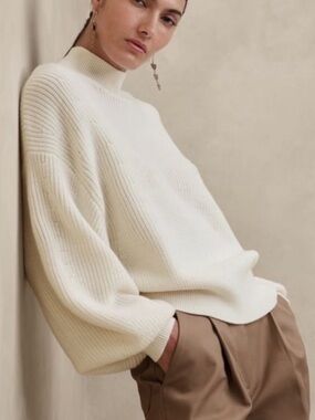 Banana Republic Extra fine Merino Wool Sweater Oversized Sz S
